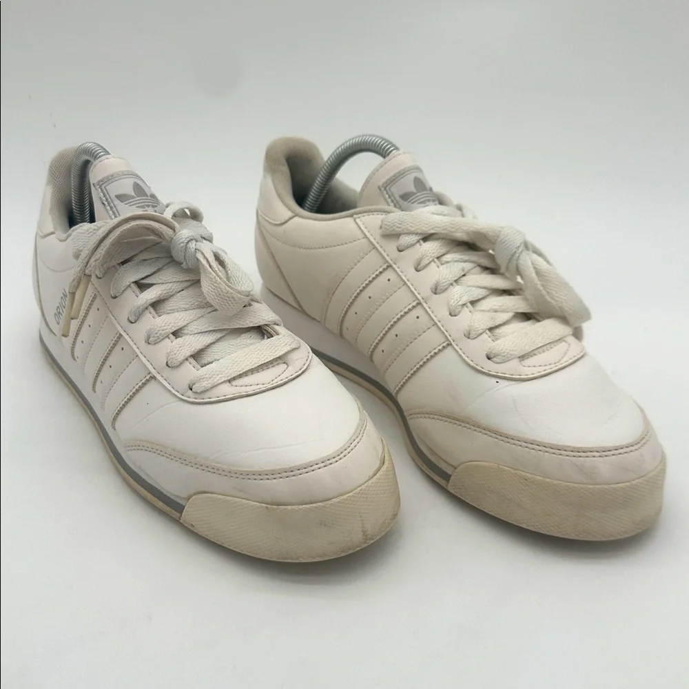 Adidas Orion Three Stripe White Lace Up Sneakers Men's Size 8